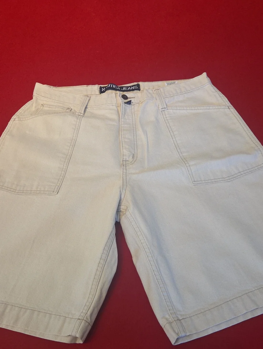 Lot of 2 Mens waist sizen36 Nautica Men’s Dual Denim & Cream Jean Shorts